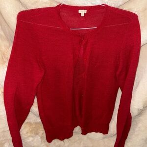 J. Crew Vibrant Red Women's Cardigan